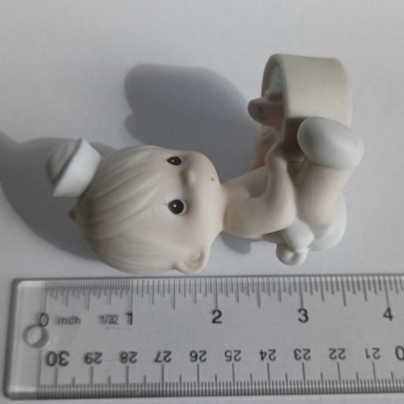 Precious Moments "I would be sunk without you" Sailor Baby with Boat 102970 1987 - Picture 12 of 14